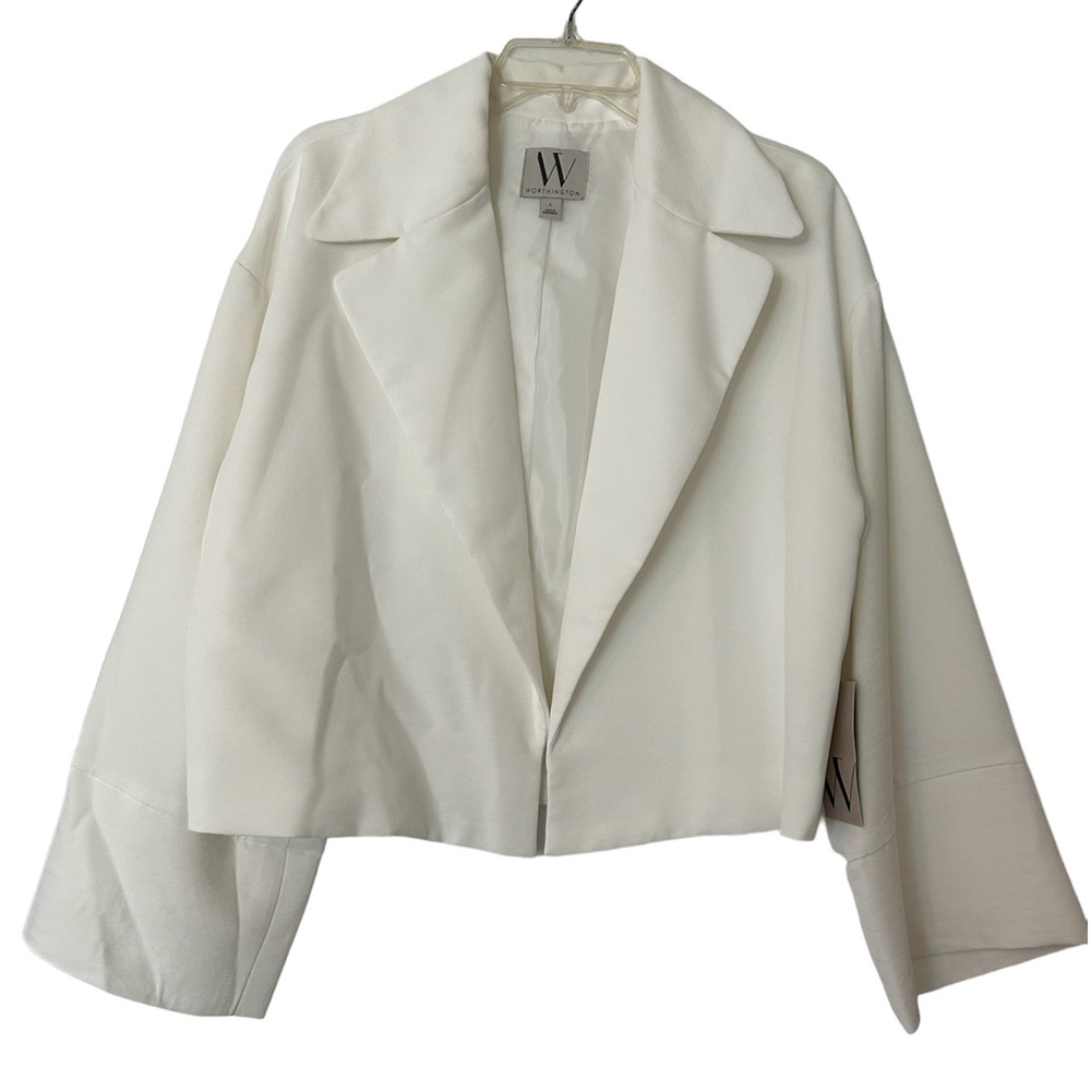NWT Worthington White Crop Jacket Size L